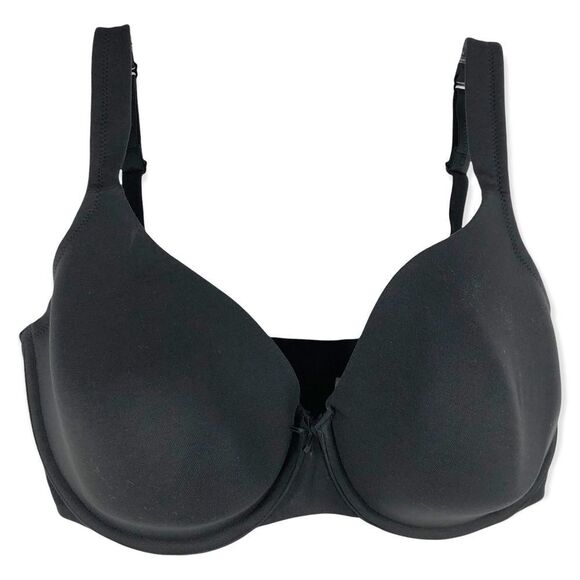 Cacique 40F Bra Black Full‎ Coverage Cotton Knit Plus Size Lane Bryant 106 - Picture 1 of 9